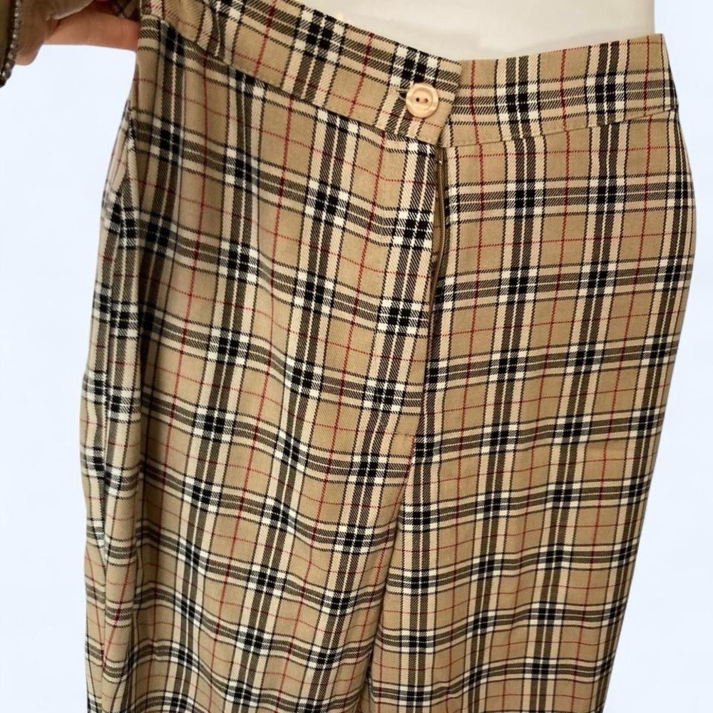 Tan plaid trousers Nastygal 6 NWT